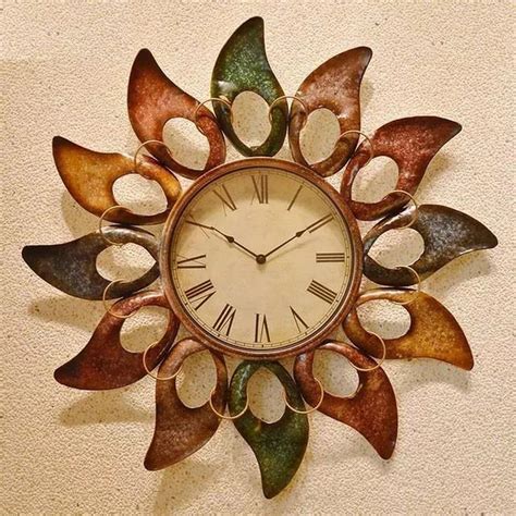 Sun Designed Wall Clock For Decor Flower Like Sun Online