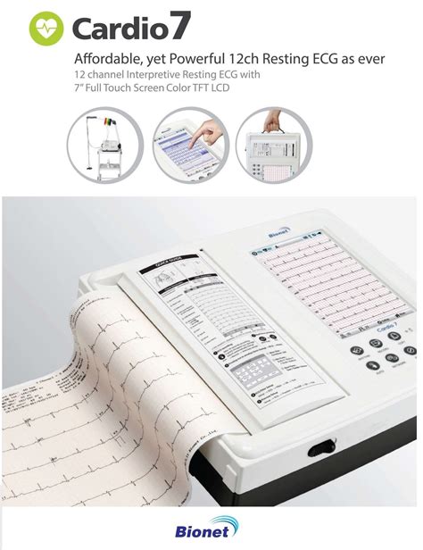 Bionet Cardiocare Interpretive Lead Ekg Machine Off