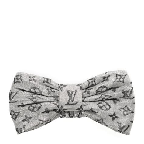 LOUIS VUITTON Silk Monogram LV Pool Party Turban Headband Argent ...