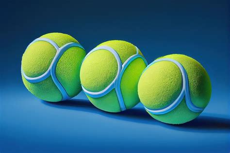 Premium Ai Image Three Tennis Balls On A Professional Racket On