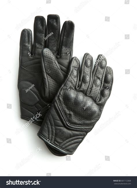 Motorcycle Leather Gloves Isolated On White Stock Photo 601112369 ...