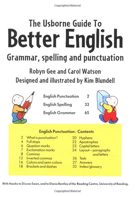 Usborne Guide To Better English Grammar Spelling And Punctuation