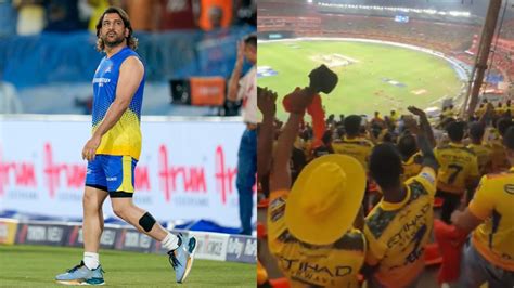 Srh Vs Csk Ipl 2024 Crowd In Hyderabad Goes Berserk On Ms Dhonis