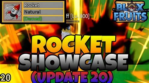 New Rocket Fruit Full Showcase UPDATE 20 BLOX FRUITS YouTube