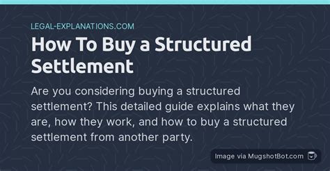 How To Buy A Structured Settlement