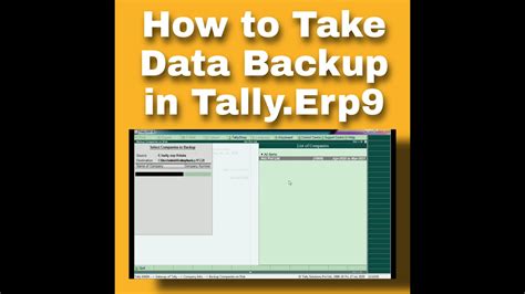 How To Take Data Backup In Tally And Restore Backup In Tally Data