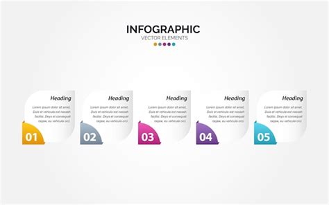 Schritte Gesch Ft Horizontale Infografik Vorlage Premium Vektor