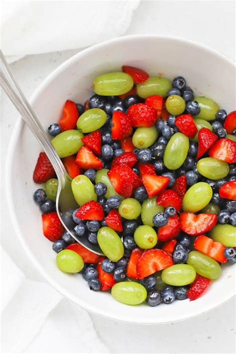 Cherry Berry Fruit Salad With Honey Lime Dressing