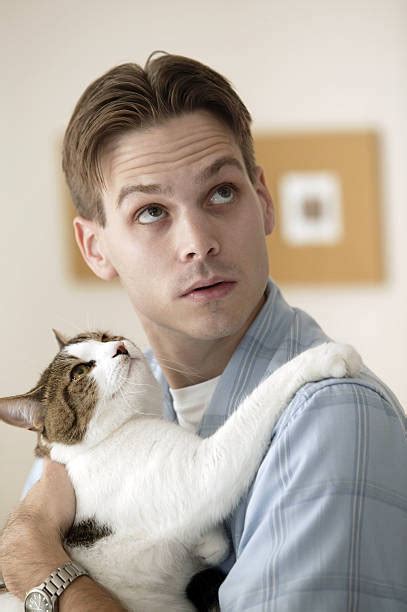 Man Holding His Cat Body Reference Poses Cats Pose Reference