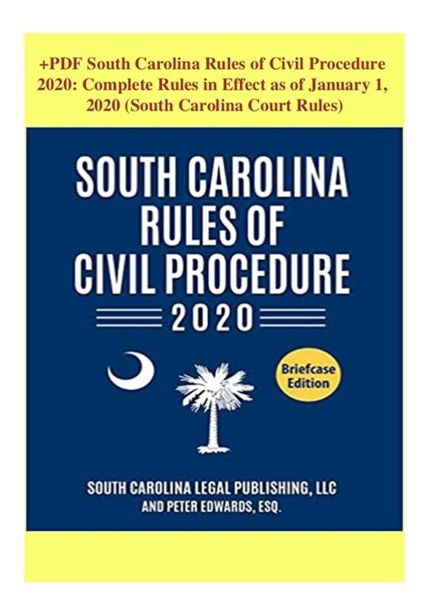 Pdf South Carolina Rules Of Civil Procedure 2020 Complete Rules In