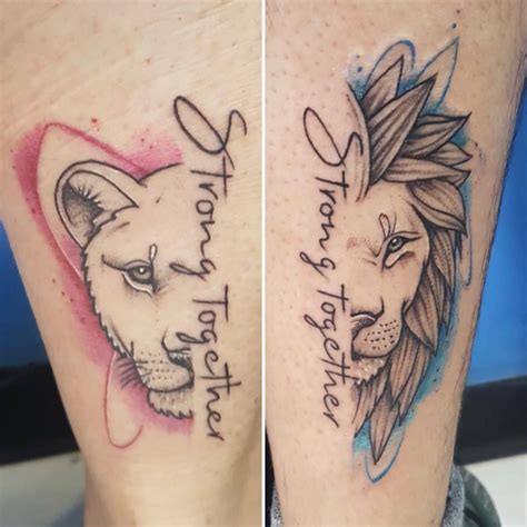 Lion Couple Tattoo Printable Computer Tools