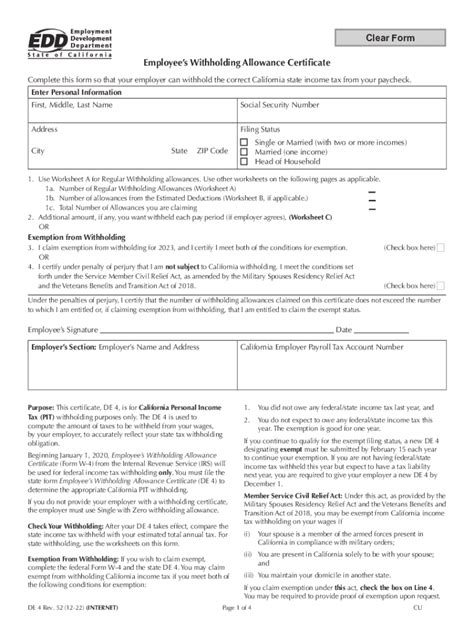 Fillable Online W 4 Employees Withholding Certificate Fax Email Print