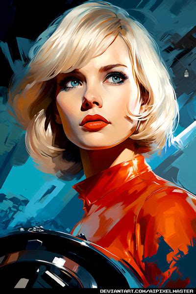 Gorgeous Heroic Blonde Scifi Pinup Babe By Aipixelmaster On Deviantart