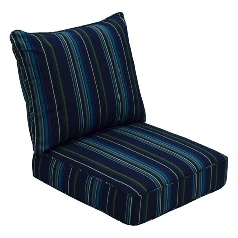 Allen Roth Sunbrella 2 Piece Stanton Lagoon Deep Seat Patio Chair Cushion At