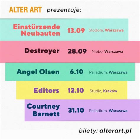 Alter Art On Twitter Przed Nami Wietne Koncerty Wiatowej