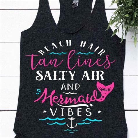 Beach Hair Tan Lines Salty Air And Mermaid Vibes Matching Etsy