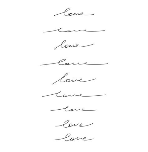 Love Tattoo in Cursive Writing