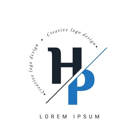 Premium Vector Hp Letter Logo Design With A Creative Cut Creative