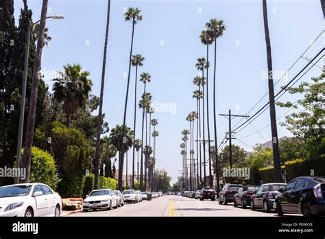 Residential Streets In Hollywood Los Angeles California Stock Photo