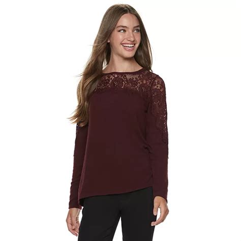 Juniors Rewind Lace Hatchi Top