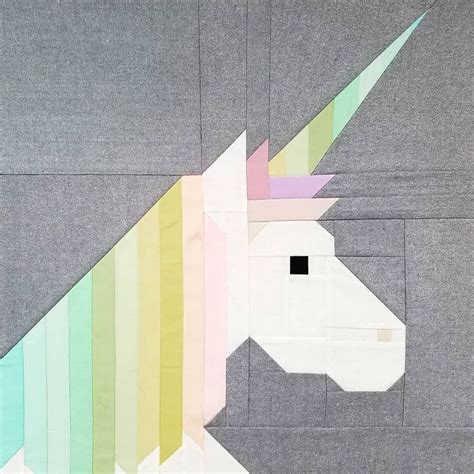 Lisa The Unicorn Quilt Pattern By Elizabeth Hartman Etsy Unicorn