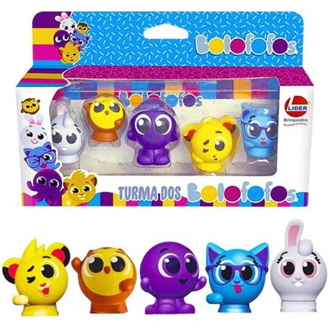 Miniaturas Bonecos Bolofofos Dedoche Infantil 5 Personagens Para