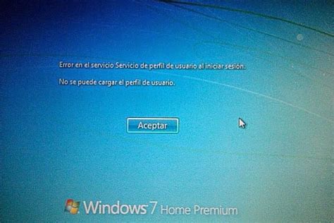 Error En El Servicio De Perfil De Usuario Al Iniciar Sesi N Tres