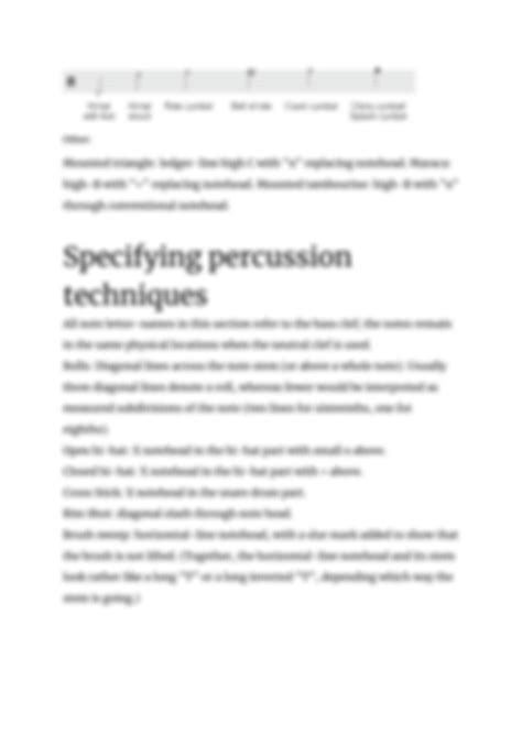 Solution Percussion Notation Is A Type Of Musical Notation Indicating Notes To Be Played By