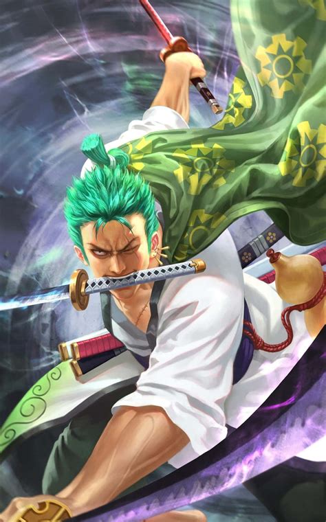 Download Zoro Wano Biting Sword Wallpaper
