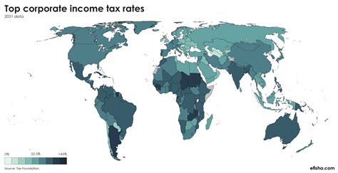 Top Corporate Tax Rates Around The World Efisha S Maps