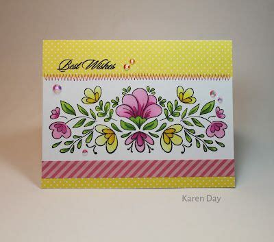 Charming Floral Border | Floral border, Birthday cards, Card making