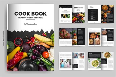 Premium Vector Cookbook Template Or Recipe Book Brochure Layout Design