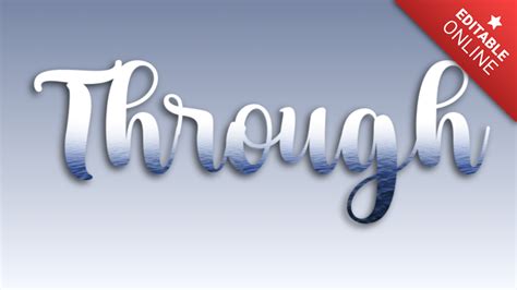 Through | Text Effect Generator | TextStudio
