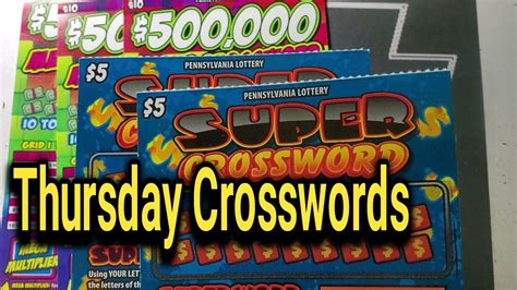 Thursday Crosswords Into The Profit Zone Pa Lottery Scratch Tickets