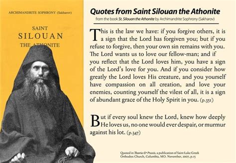 ARCHIMANDRITE SOPHRONY Sakharov SAINT SILOUAN THE NITE Quotes From