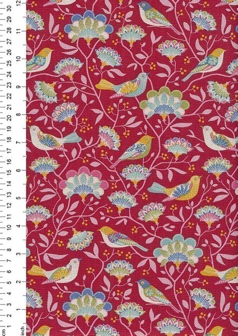 Tilda Fabrics Jubilee Bird Tree Red