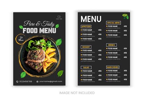 Premium Vector Vector Restaurant Food Menu Flyer Design Template