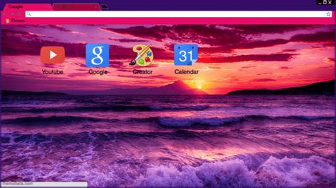 Sunset Chrome Theme Themebeta