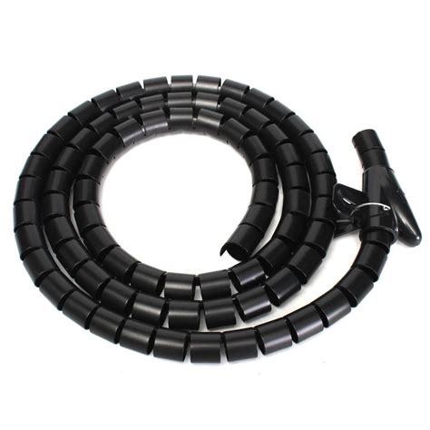 1pc 25mm Spiral Wrap Tool Black Spiral Wrapping Band Cable Wrap Tidy