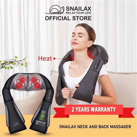 Snailax Sl Nc Cordless Shiatsu Neck Shoulder Back Massager With