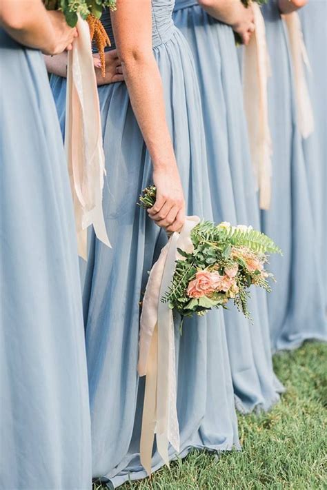 Kennedy Blue Slate Blue Bridesmaid Dresses Melissa Durham Photography