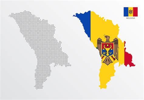 Premium Vector Set Of Political Maps Of Moldova With Regions Isolated