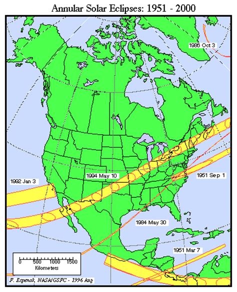 Nasa Maps Of Solar Eclipses In North America