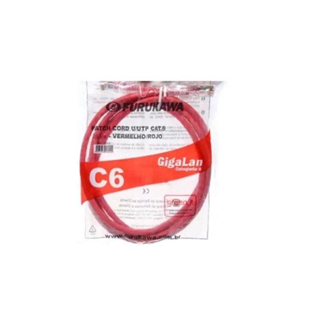 Patch Cord Furukawa Gigalan Cat6E 2 5Mts Vermelho 3512330 Submarino