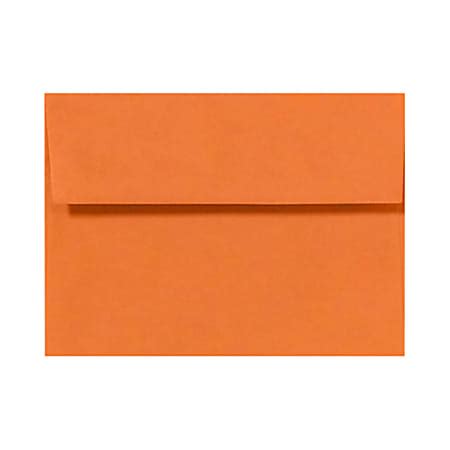 LUX Invitation Envelopes A7 Peel Stick Closure Mandarin Orange Pack Of