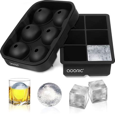 Ice Cube Tray Large Square Ice Tray And Sphere Ice Ball Maker With Lid