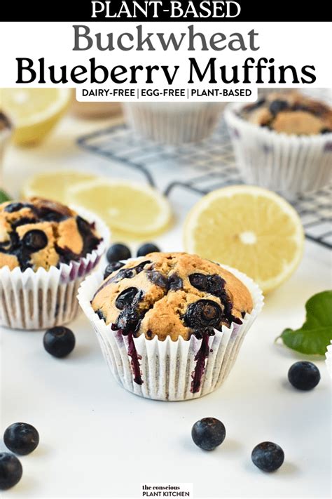 Buckwheat Blueberry Muffins No Eggs No Dairy The Conscious Plant