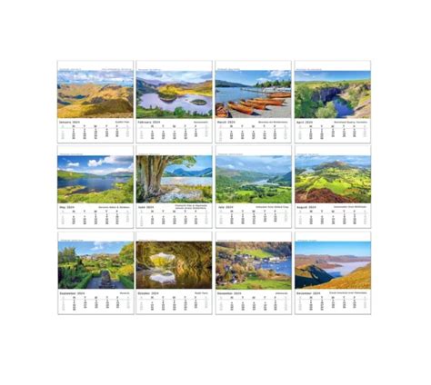 Lake District Desk Calendar 2024 Wee Calendar Small Photo Calendar £4