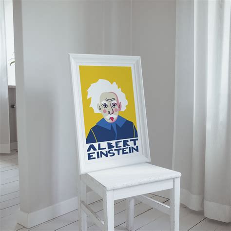 Albert Einstein Printable Art Einstein Poster Einstein Art Print Wall Art Digital Art Etsy