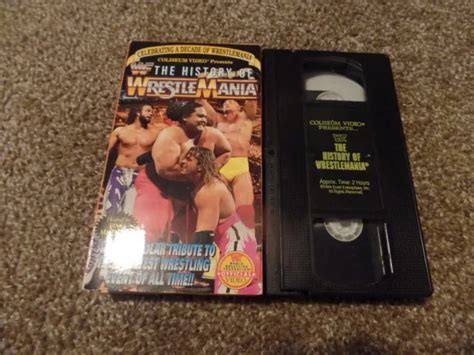 WWF THE HISTORY OF WRESTLEMANIA COLISEUM VIDEO Vhs NON RENTAL Wrestling